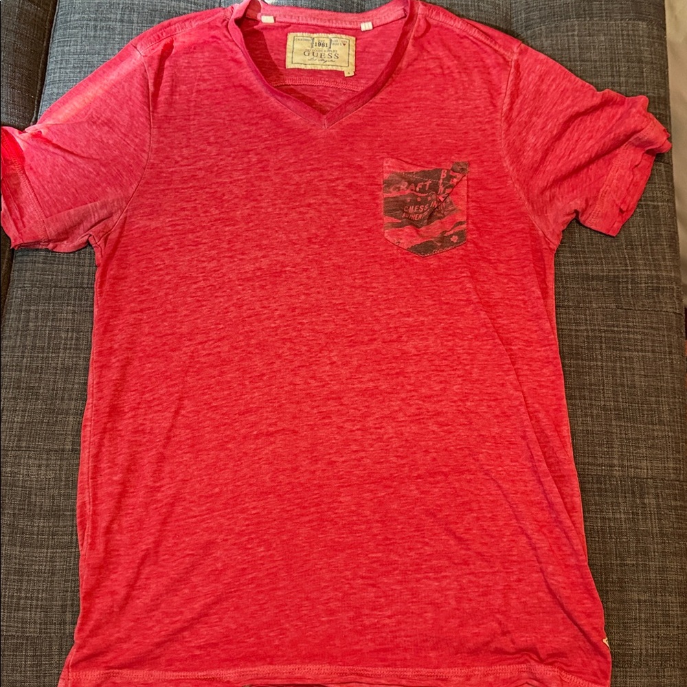 Guess Red Short Sleeve Tee